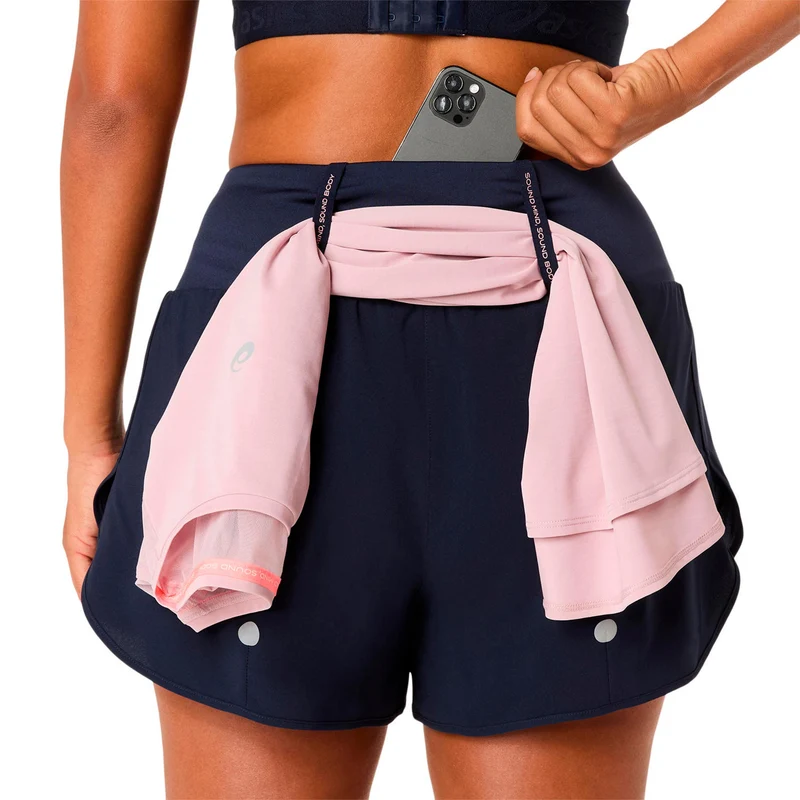 Road 3,5In Laufshorts Damen - dunkelblau