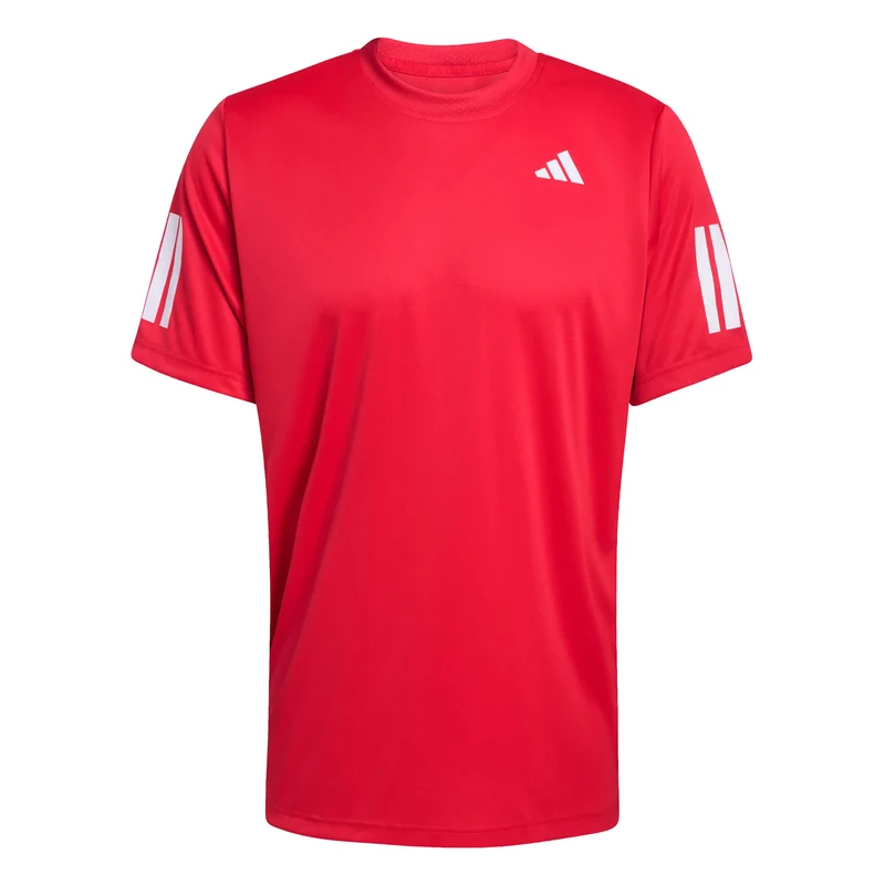 Club 3Stripes T-Shirt Herren - rot, weiß