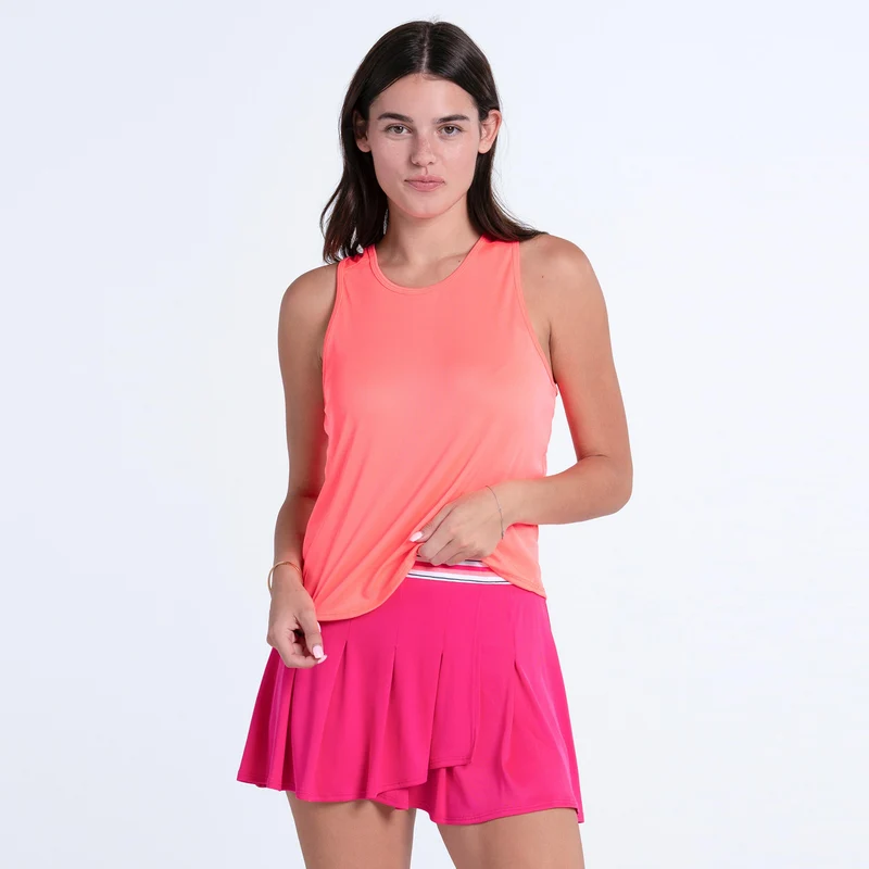 Court Drip Tank-Top Damen - pink, weiß