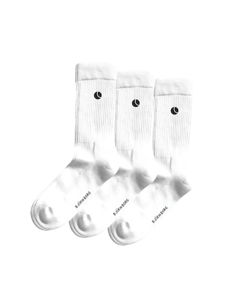 Björn Borg Classic Crew Sock (3-Pack, White)