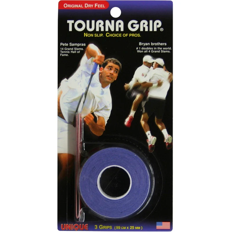 Grip Standard (99cmx25mm) Tennisovergrip 3er Pack - blau