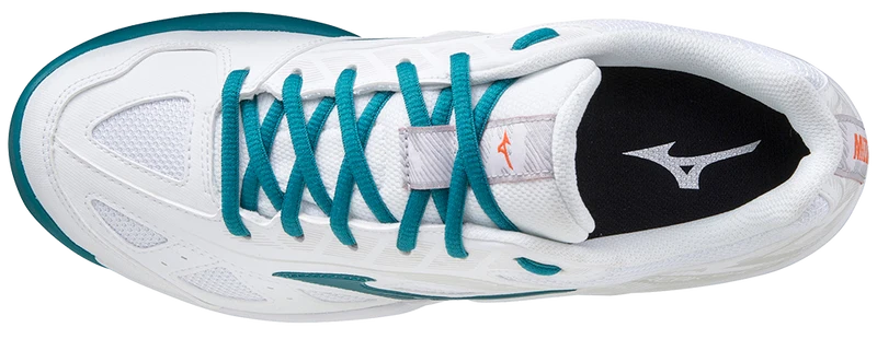 Mizuno Breakshot 3 CC Padel Shoes (Unisex, White/Turquoise)