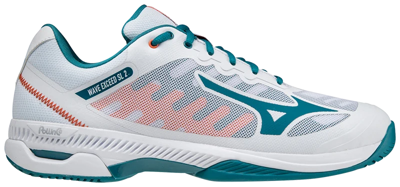 Mizuno Wave Exceed SL 2 (AC) Padel Shoes (White/Harborblue/Firecracker)