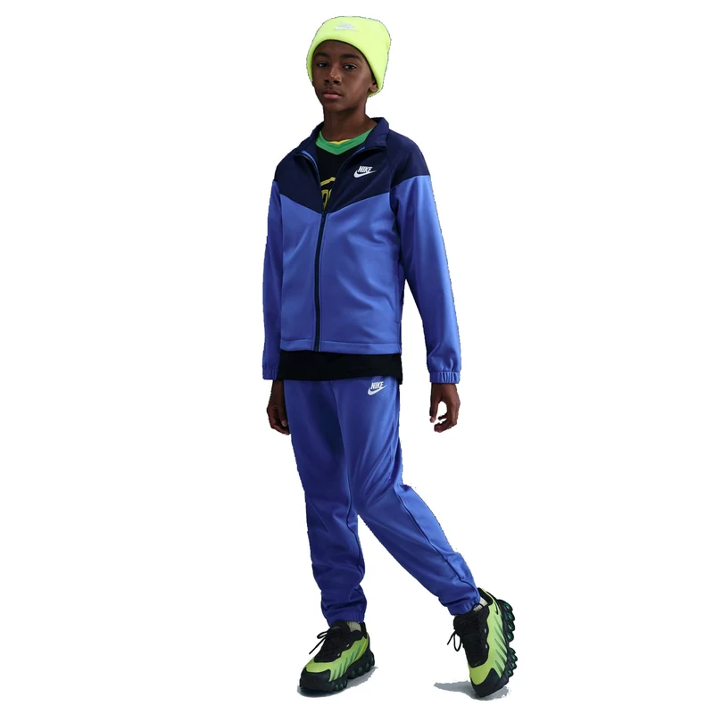 Dri-Fit Full-Zip Trainingsanzug Kinder-Blau,Blaugrau