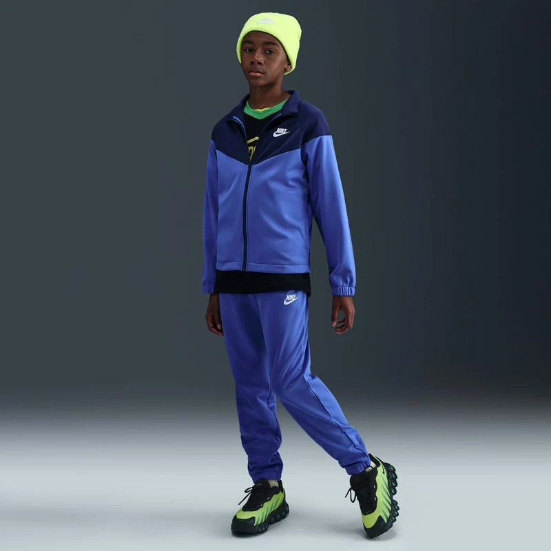 Dri-Fit Full-Zip Trainingsanzug Kinder-Blau,Blaugrau