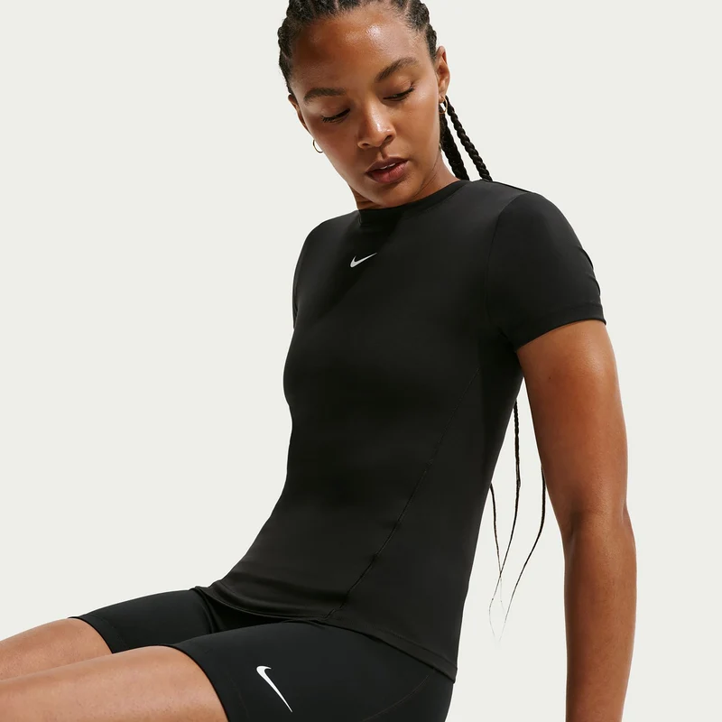 One Fitted T-Shirt Damen - schwarz
