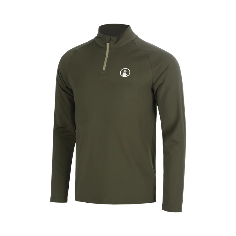 Memories Big Serve 1/4 Zip Longsleeve Jungen - dunkelgrün