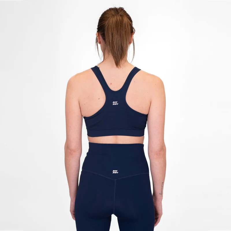 Crew Medium Support Sport-BH Damen-Dunkelblau