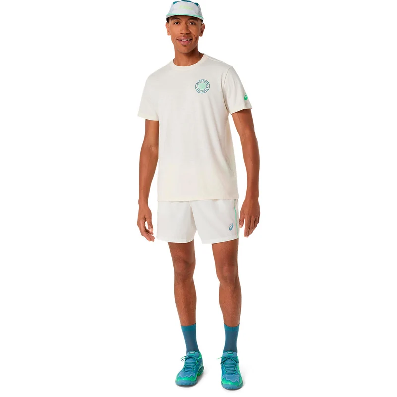 Court 7in Shorts Herren - creme, grün