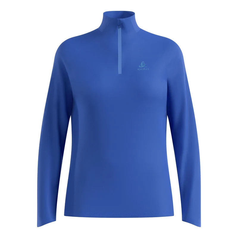 Essential 1/2 Zip Laufshirt Damen-blau