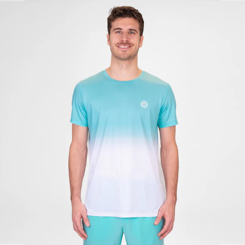 Crew Gradiant T-Shirt Herren-Türkis,Weiß