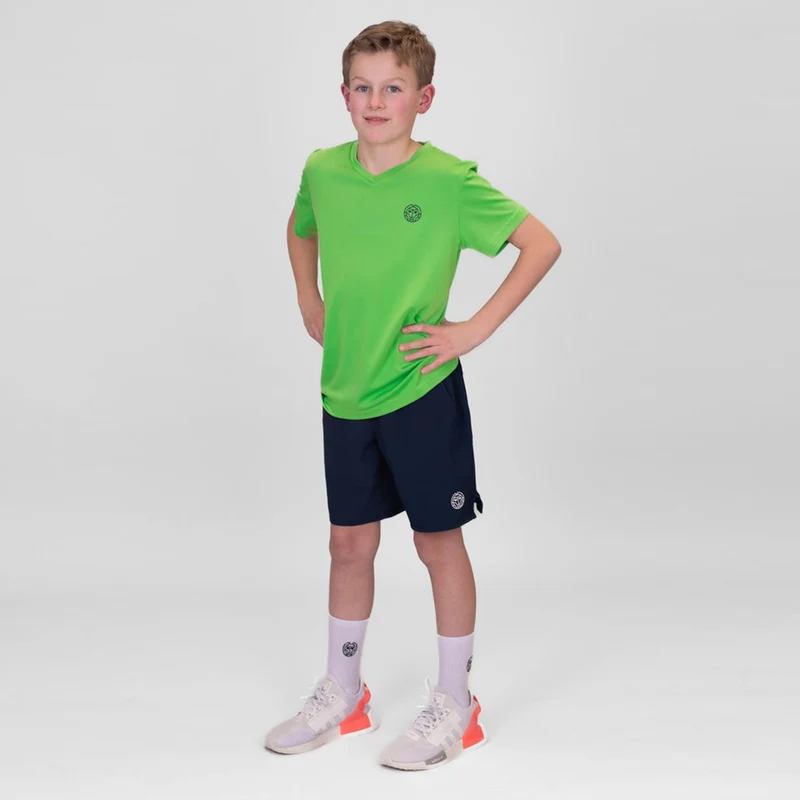 Crew Inside Out V-Neck T-Shirt Jungen-Neongrün,Dunkelblau