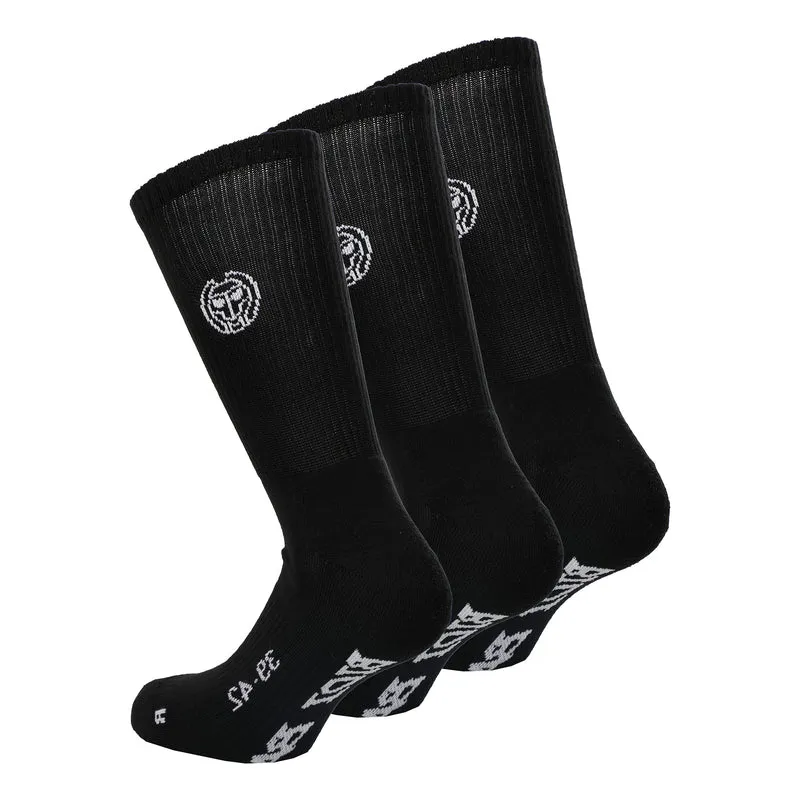 Don Carlito Crew Move Tennissocken 3er Pack-Schwarz,Weiß