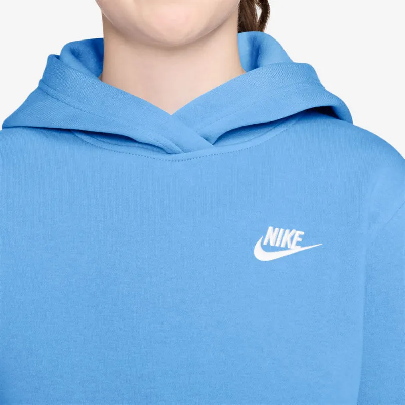 Club Fleece Hoody Kinder - hellblau, weiß