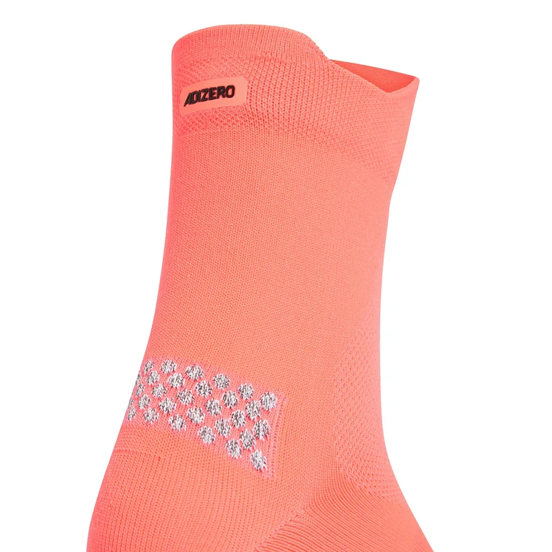 adizero Quarter Laufsocken Unisex - koralle, schwarz