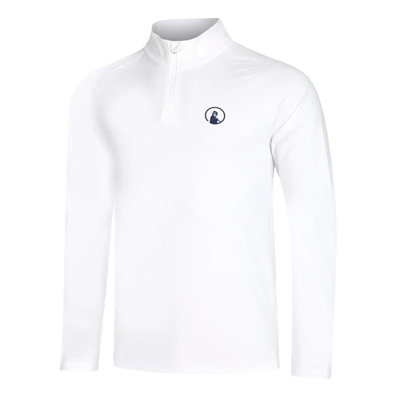 Big Serve 1/4 Zip Longsleeve Herren-Weiß
