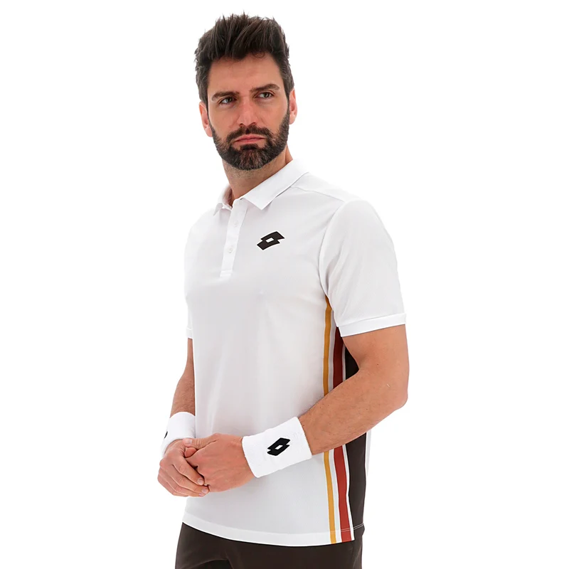 Tech VI Polo Herren - weiß, braun