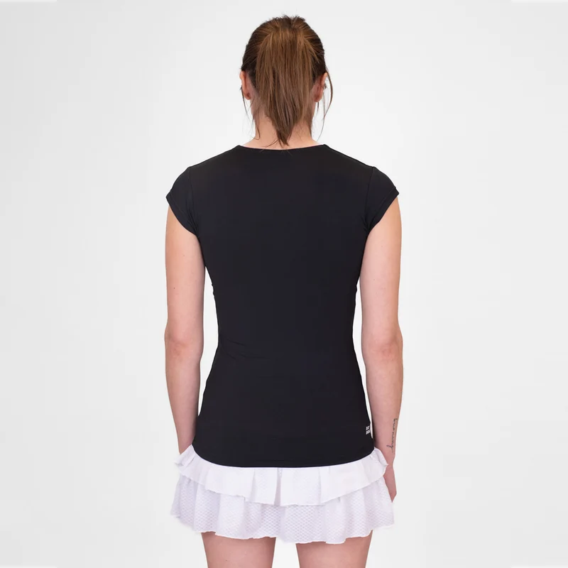 Crew V-Neck T-Shirt Damen-Schwarz
