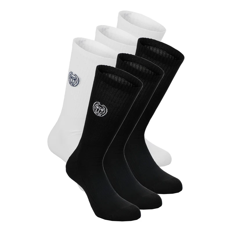 Don Carlito XXL Crew Move Sportsocken 6er Pack-Schwarz,Weiß