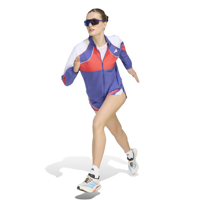 adizero Archive Laufjacke Damen - blau, rot