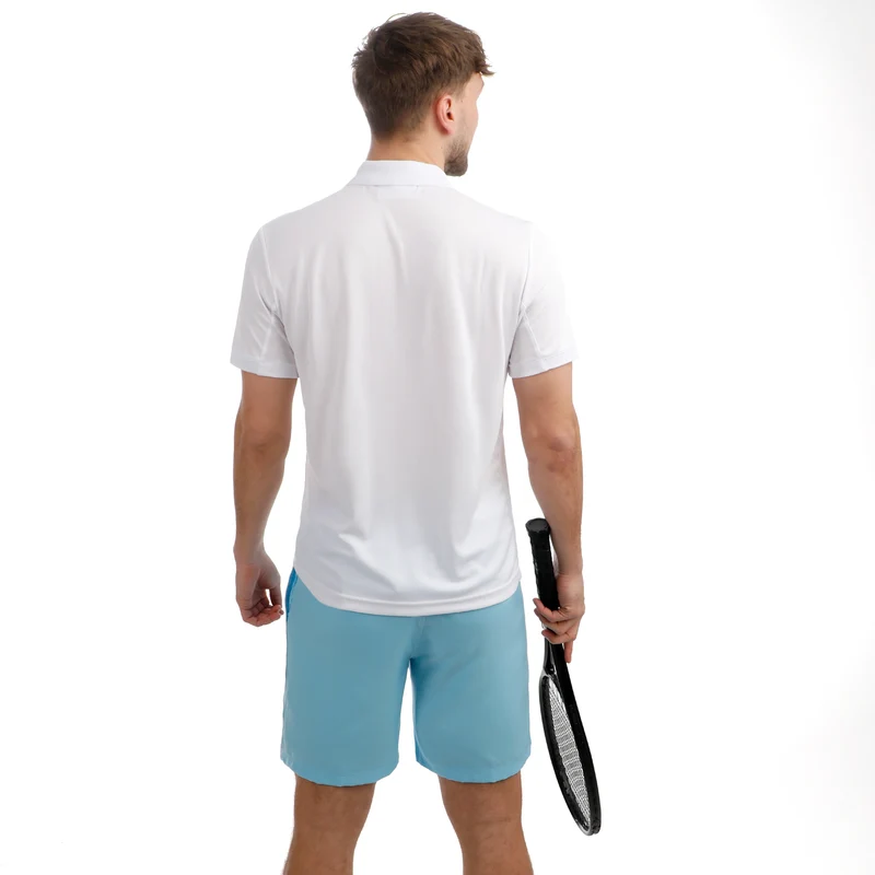 Riflesso PL Polo Herren - weiß, hellblau