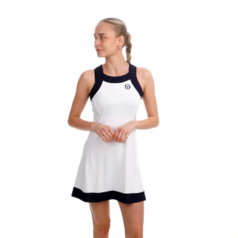 TCP Kleid Damen - weiß, dunkelblau