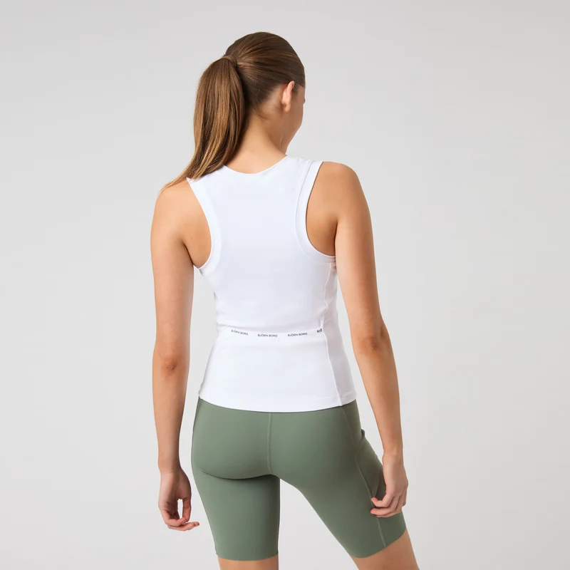 Ace Pocket Ribbed Tank-Top Damen - weiß