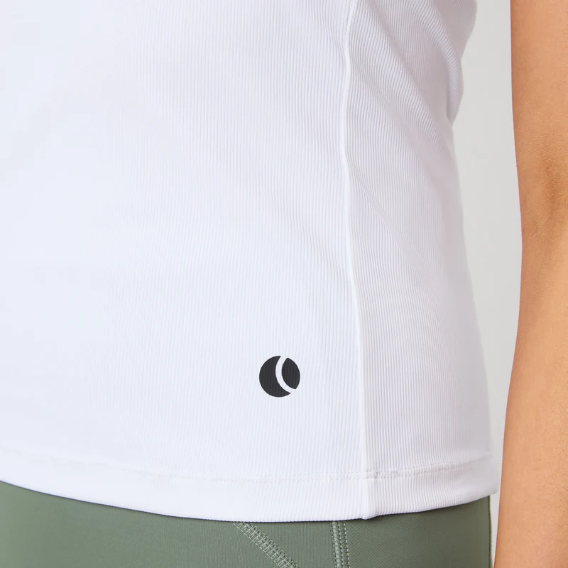 Ace Pocket Ribbed Tank-Top Damen - weiß