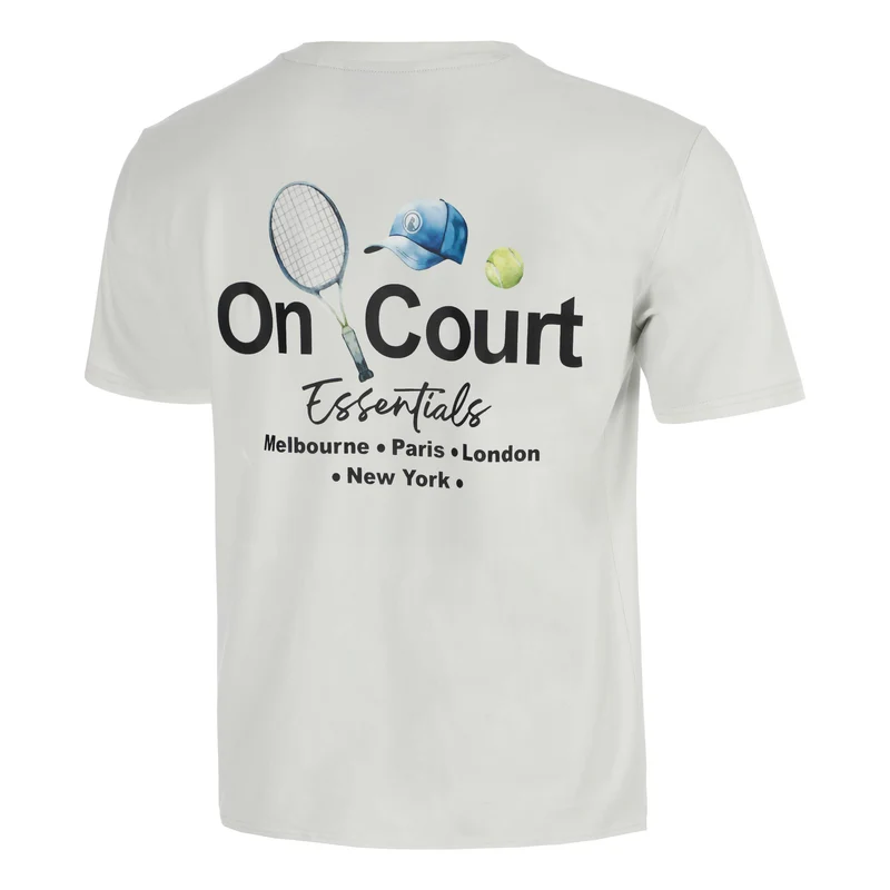 Crush On Court Essentials T-Shirt Herren-hellgrau, schwarz