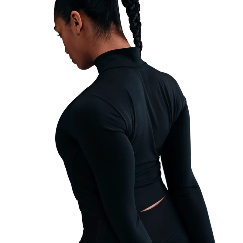One Dri-Fit Quarter Zip Longsleeve Damen - schwarz