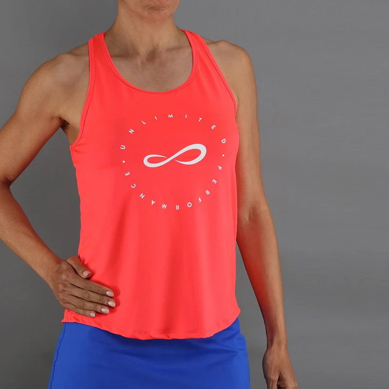 Cercle Tank-Top Damen-koralle