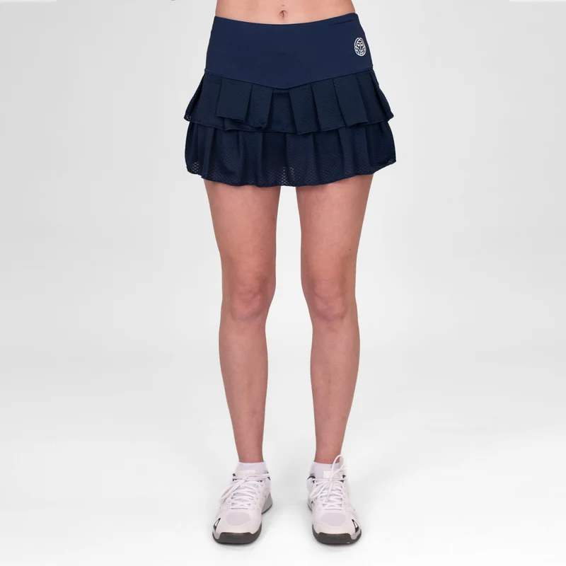 Crew Pleated Rock Damen-Dunkelblau