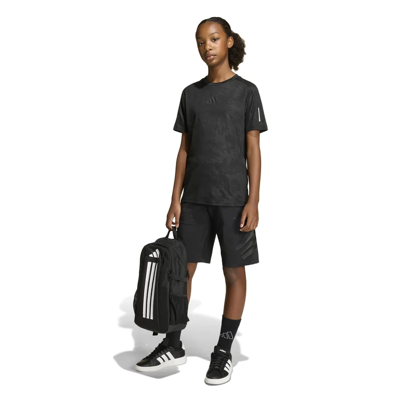 Structure T-Shirt Jungen-schwarz