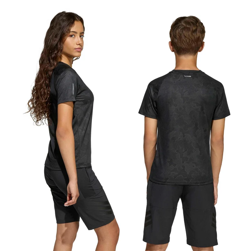 Structure T-Shirt Jungen-schwarz