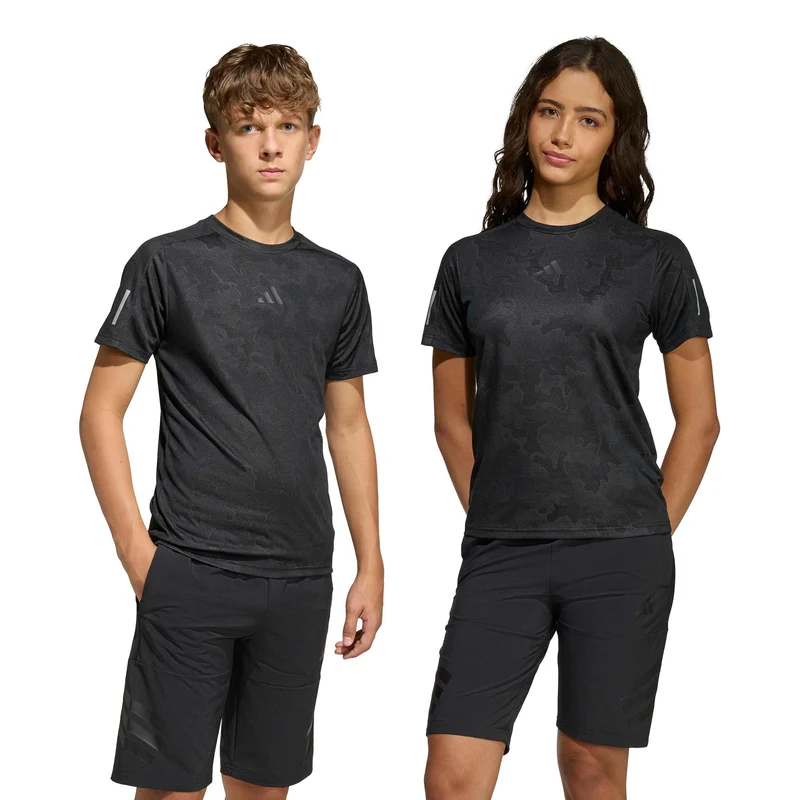 Structure T-Shirt Jungen-schwarz
