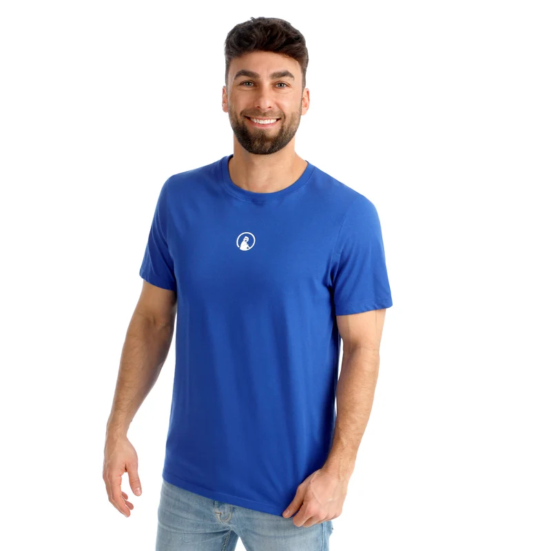 Trainings Small Logo T-Shirt Herren - blau, weiß