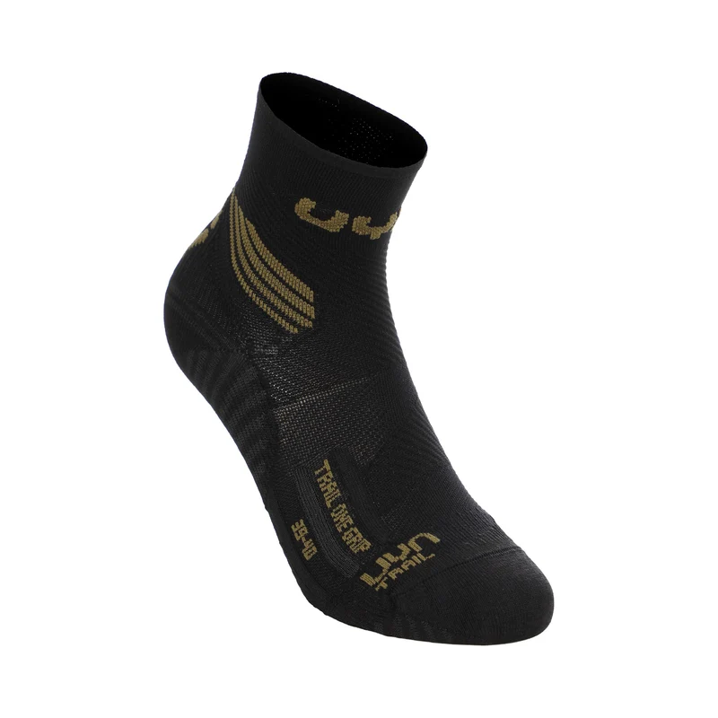 Trail One Grip Laufsocken Damen - schwarz, oliv