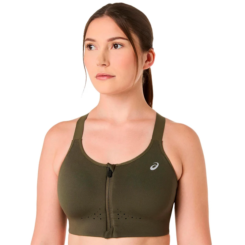 Road Combination Zip Sport-BH Damen - grün