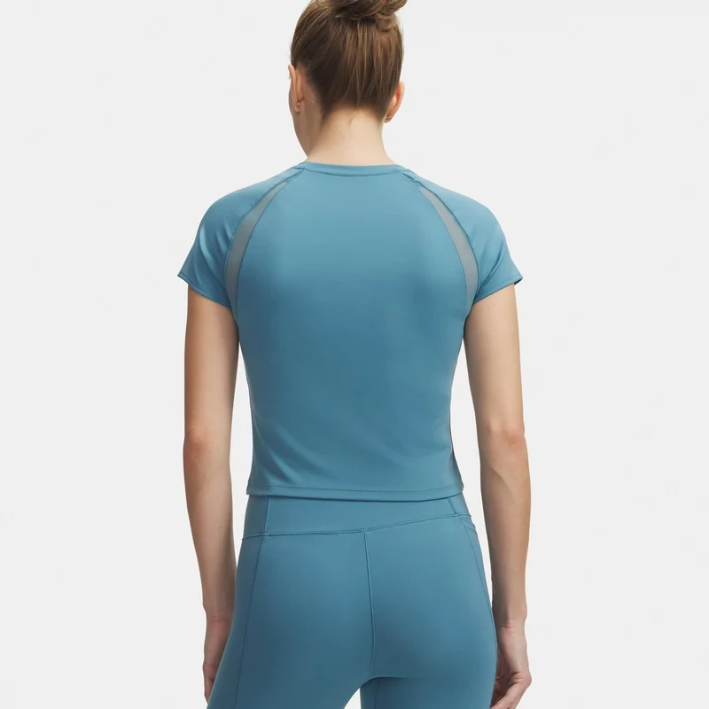 Motion Mesh T-Shirt Damen-blau