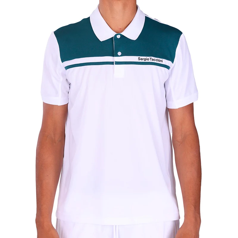 Riflesso PL Polo Herren - weiß, petrol