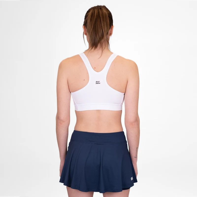 Crew Medium Support Sport-BH Damen-Weiß