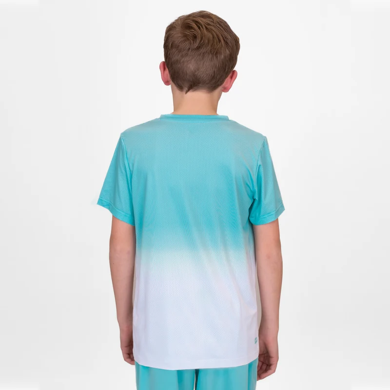Crew Gradiant T-Shirt Jungen-Türkis,Weiß