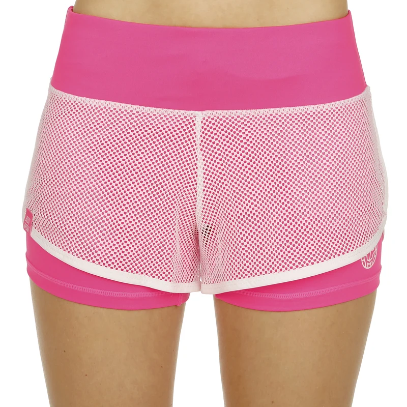 Efia Tech (2in1) Shorts Damen-Pink,Weiß