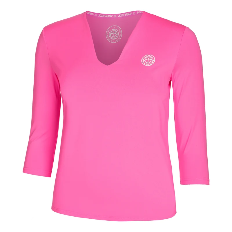 Crew V-Neck Longsleeve Damen-Pink