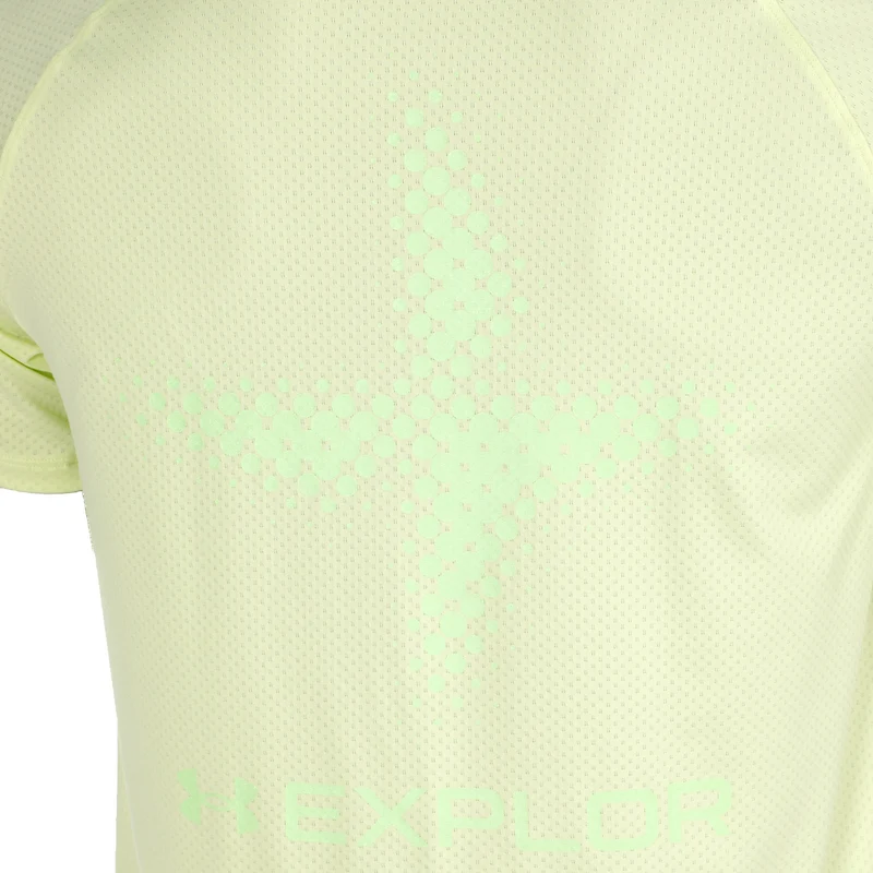 Explor Trail Run Graphic Laufshirt Herren-hellgrün, schwarz
