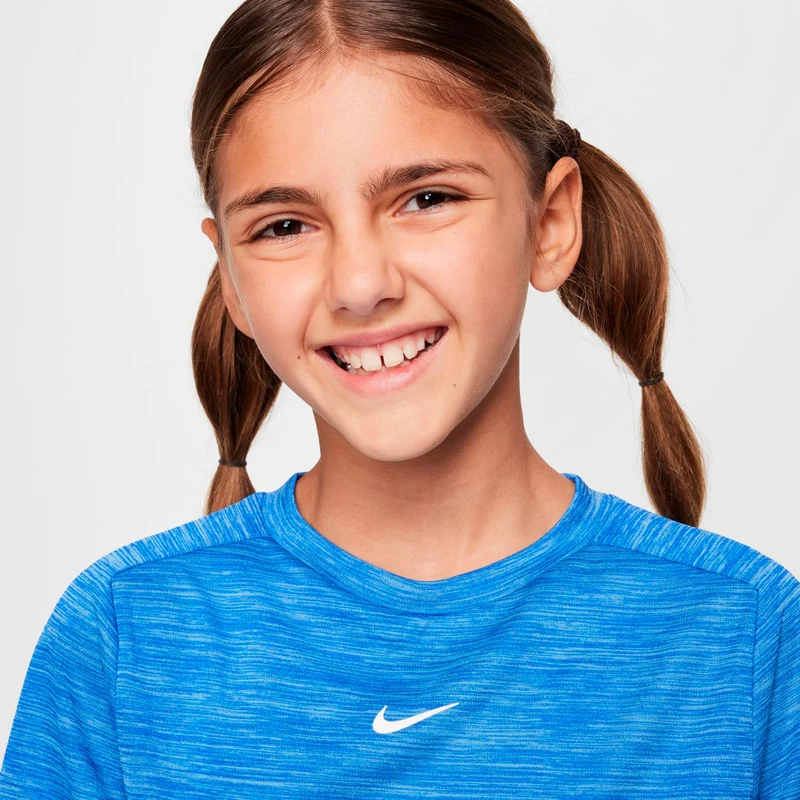 Dri-FIT Multi Heather T-Shirt Kinder-blau, weiß