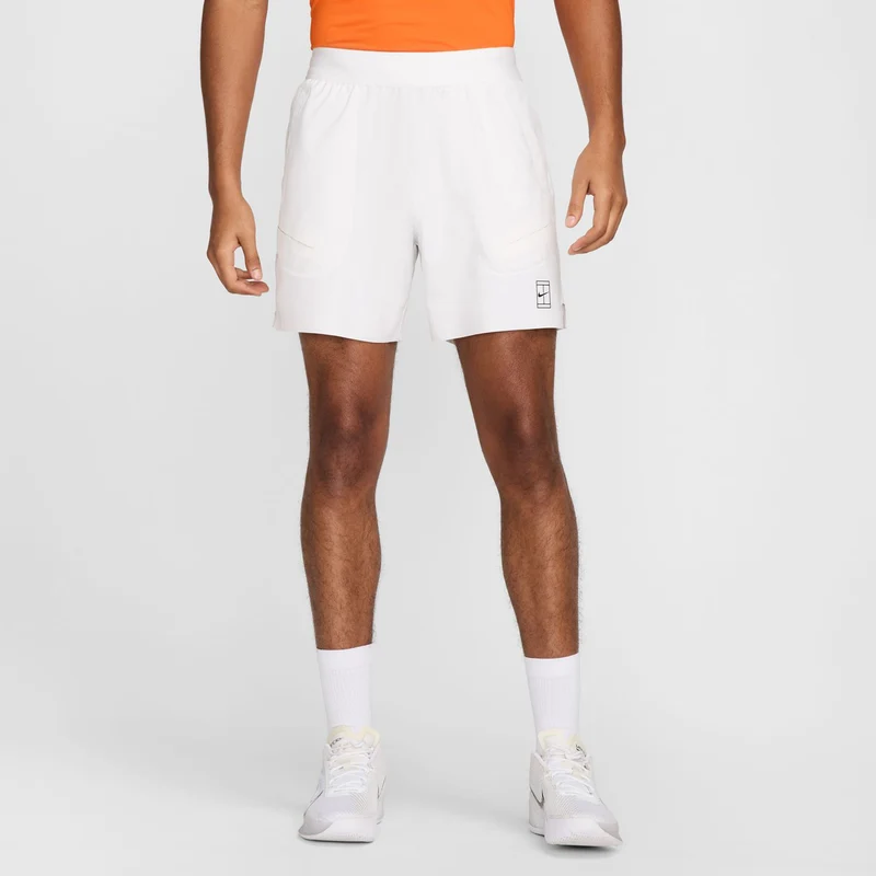 Court Dri-Fit Advantage 6in Shorts Herren-Weiß,Schwarz