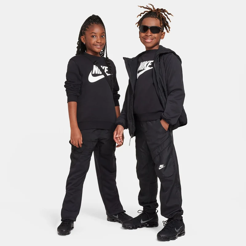 Club Fleece Crew Sweatshirt Kinder-schwarz