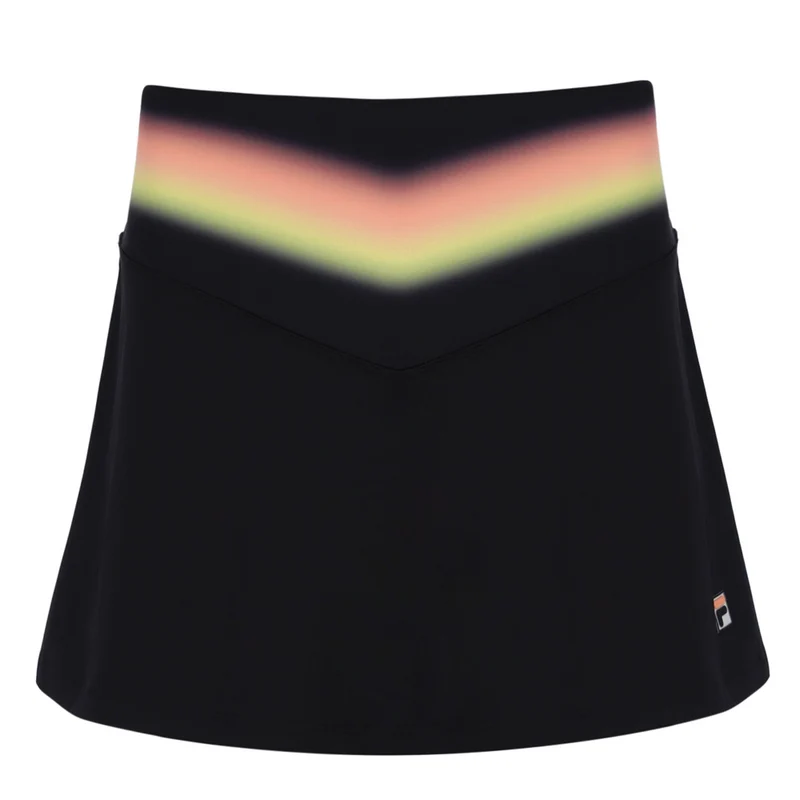 Fila Backspin Tennis Printed Skort (Ladies) - Black/Sunset