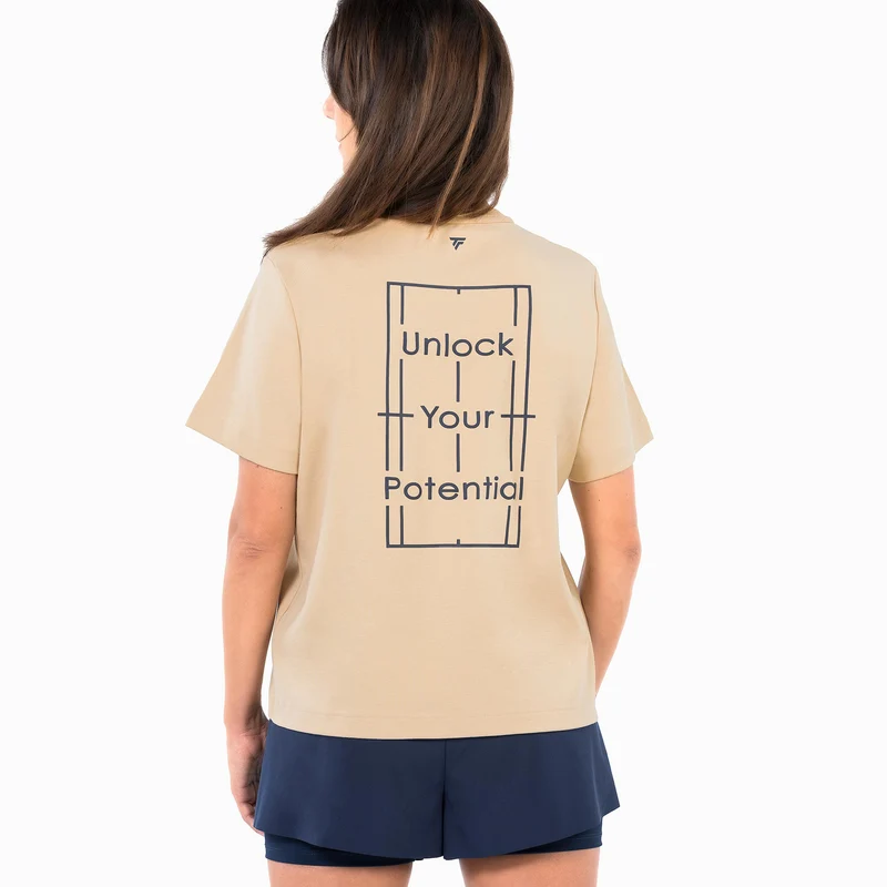 Graphic T-Shirt Damen - beige